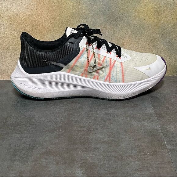 Nike Zoom Winflo 8 CW3421-103 Women's White/Crimson/Purple Running Shoes Size 7 - Picture 10 of 16
